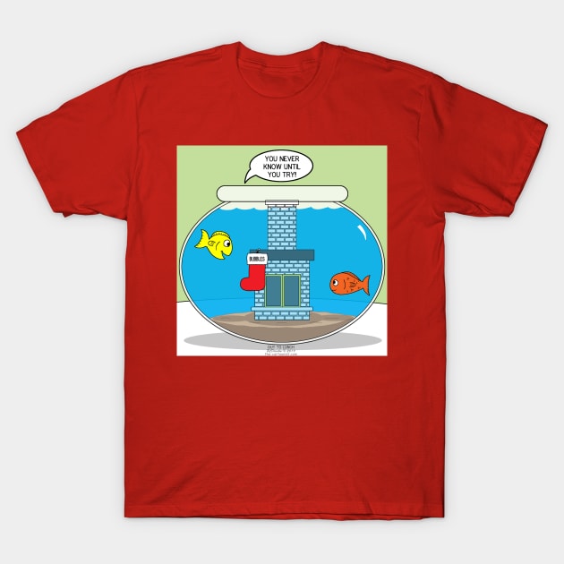 Fishbowl Christmas T-Shirt by OutToLunch